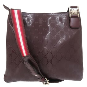 Like new Gucci GG Imprime Shoulder Bag 336670 PVC Leather Bordeaux 0684 GUCCI