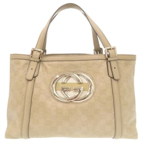 Gucci Guccissima GG logo 162094 leather beige tote bag handbag 0245 GUCCI
