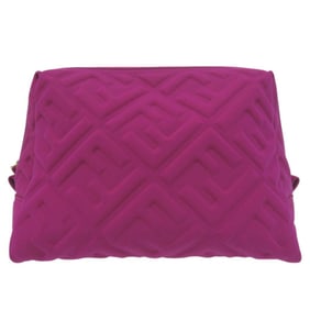 Like new Fendi Beauty Pouch with FF logo and Zucca pattern, 8N0171, Polyamide, Purple, 0677, FENDI