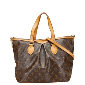 Louis Vuitton Monogram Palermo PM Handbag/Shoulder Bag, 2-Way, M40145, Brown Leather, Women's, LOUIS