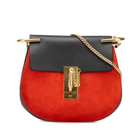 Chloé Chloe Drew Crossbody Chain Shoulder Bag in Red and Black Leather Sweatshirt for Women