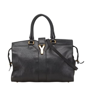 Saint Laurent Cabas Chic Handbag/Shoulder Bag, 2-Way, Black Leather, Women's, SAINT LAURENT