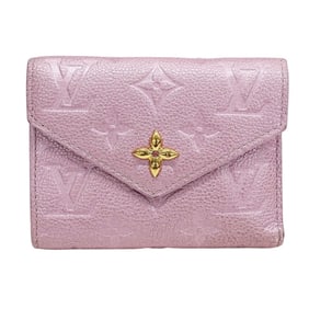 Louis Vuitton Women's Monogram Empreinte Tri-fold Wallet, Portefeuille Victorine, Pink, M82343,