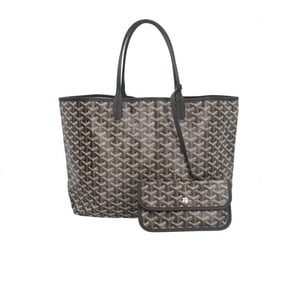 Goyard Saint Louis PM Tote Bag, PVC Coated Canvas, Black, Unisex