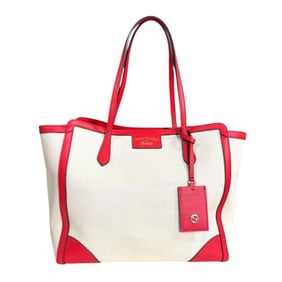 Gucci Swing Tote Bag, Canvas, 354397, Red, Women's, GUCCI