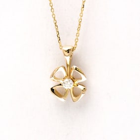 Bvlgari Fiorever Necklace 1P Diamond Necklace Pink Gold (18K) Diamond Men,Women Fashion Pendant