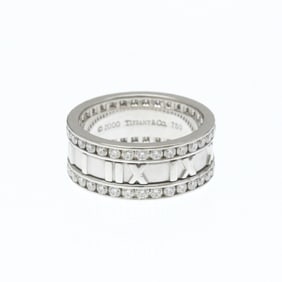Tiffany Atlas Diamond Ring White Gold (18K) Fashion Diamond Band Ring Silver
