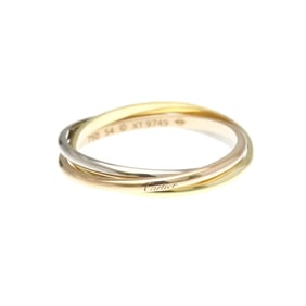 Cartier Trinity Yellow Gold (18K),Pink Gold (18K),White Gold (18K) Fashion No Stone Band Ring Gold