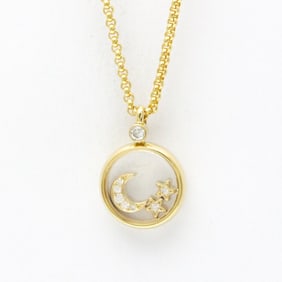 Chopard Happy Diamond Moon Star Necklace 79/3929 Yellow Gold (18K) Diamond Women,Men Fashion Pendant