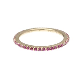 Ponte Vecchio Karina Ring, Pink Sapphire And Diamond Pink Gold (18K) Fashion Diamond,Sapphire Band