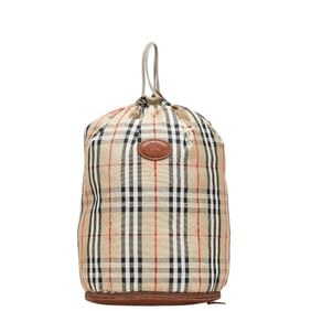 Burberry Nova Check Shadow Horse One-Shoulder Bag in Beige Multicolor Canvas and Leather. Women's.
