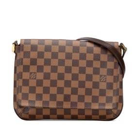 Louis Vuitton Damier Musette Tango Long Crossbody Shoulder Bag N51301 Brown Leather Women's LOUIS