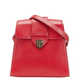 Saint Laurent YSL logo shoulder bag in pink leather for women.