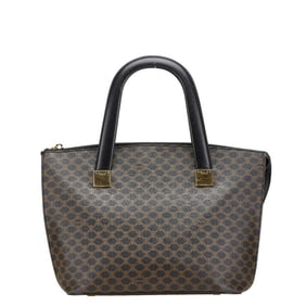 Celine Macadam handbag in black and brown leather for women.