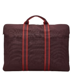 Hermès Four Tou Porte de Guerlain Business Bag Handbag Wine Red Canvas Men's HERMES