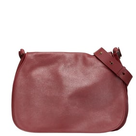 Cartier shoulder bag in wine red leather and suede for women.