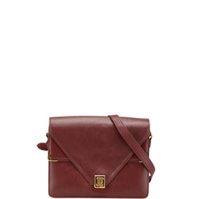 Cartier Must Line Crossbody Shoulder Bag Wine Red Bordeaux Leather Women's CARTIER