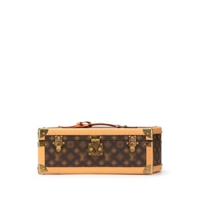 Louis Vuitton 2022AW This Is Not Monogram Trunk Coffret Handbag M46132 Brown Leather Women's LOUIS