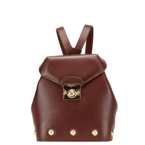 Salvatore Ferragamo Backpack DQ-211 5207 Brown Leather Women's