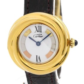 CARTIER Must Trinity Vermeil Gold Plated Quartz Ladies Watch W1010744