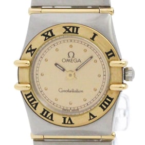 OMEGA Constellation 18K Gold Steel Ladies Watch 795.1080 Polished