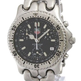TAG HEUER Sel Chronograph 200M Steel Quartz Mens Watch CG1110 Polished
