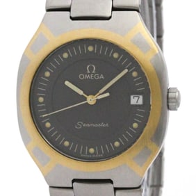OMEGA Seamaster Polaris 18K Gold Steel Mens Watch 396.1022 Polished