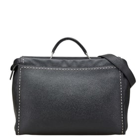 Fendi Peekaboo Handbag/Shoulder Bag, 2-Way, Black Leather, Women's, FENDI