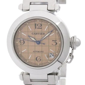 CARTIER Pasha C Steel Automatic Unisex Watch W31024M7 Polished