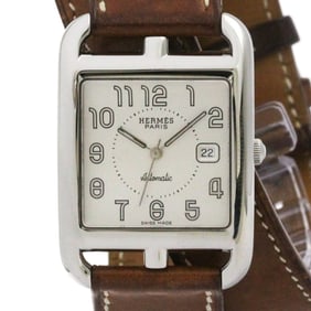 HERMES Cape Cod Double Tour Steel Automatic Mens Watch CC1.710 Polished