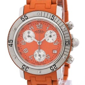 HERMES Clipper Diver Chronograph Quartz Ladies Watch CL2.316 Polished
