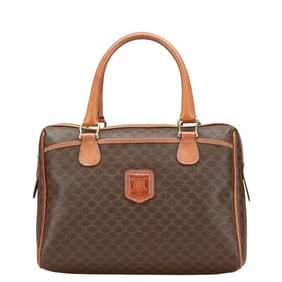 Celine Macadam handbag in brown leather for women.
