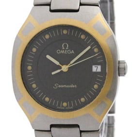 OMEGA Seamaster Polaris 18K Gold Steel Mens Watch 396.1022 Polished
