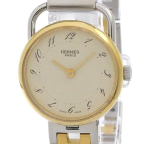 HERMES Arceau Quartz Gold Plated Steel Quartz Ladies Watch Polished