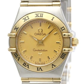 OMEGA Constellation 18K Gold Steel Quartz Ladies Watch 1262.10