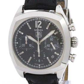 TAG HEUER Monza Chronograph Steel Automatic Mens Watch CR2113 Polished