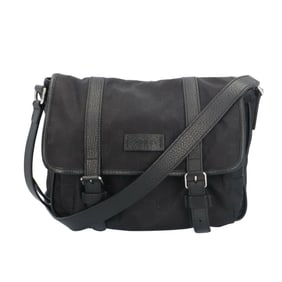 Gucci GG pattern shoulder bag, nylon 510335, black, unisex.