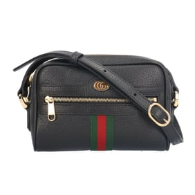 Gucci Sherry Line Shoulder Bag, Leather, 517350, Navy, Women's, GUCCI