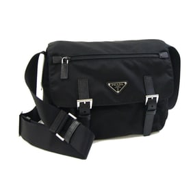 Prada Shoulder Bag Black Nylon Leather Crossbody for Men and Women PRADA