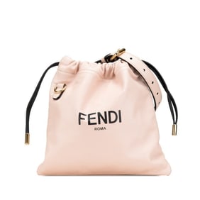 FENDI Slim Clutch Shoulder Bag 8BT337 Pink Leather Women's