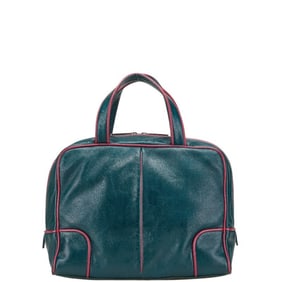 LOEWE handbag in green and purple leather for women