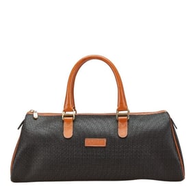 BALLY logo handbag in brown leather for women