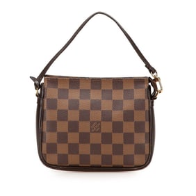 Louis Vuitton Damier Truss Makeup Handbag and Accessory Pouch N51982 Brown Leather Women's LOUIS