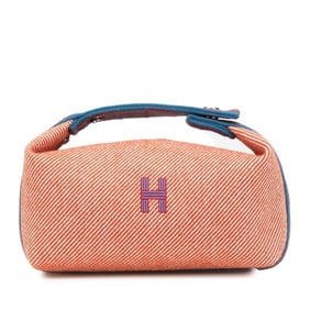 Hermès Bride A Black PM Handbag Tometto Red Canvas Women's HERMES