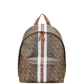 Burberry TB Monogram Backpack Brown Leather Women's BURBERRY