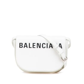 Balenciaga Ville Day Bag Shoulder 550639 White Leather Women's BALENCIAGA