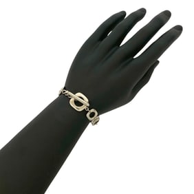 TIFFANY & Co. Tiffany Square Cushion Sterling Silver Bracelet Chain Bangle 22375