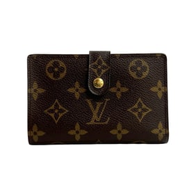 LOUIS VUITTON Louis Vuitton Portefeuille Viennois Monogram Leather Bifold Wallet Brown 26589