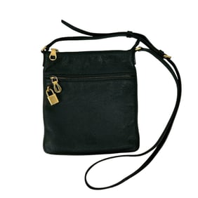 LOEWE Anagram Embossed Logo Leather Shoulder Bag/Sacoche/Pochette/Crossbody Bag, Black, 20504