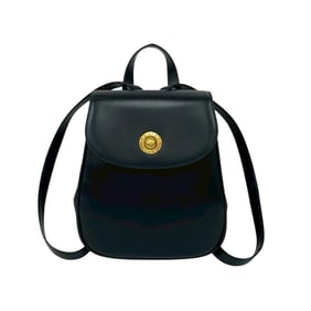 CELINE Logo Star Ball Calf Leather Mini Backpack Daypack Navy 31339